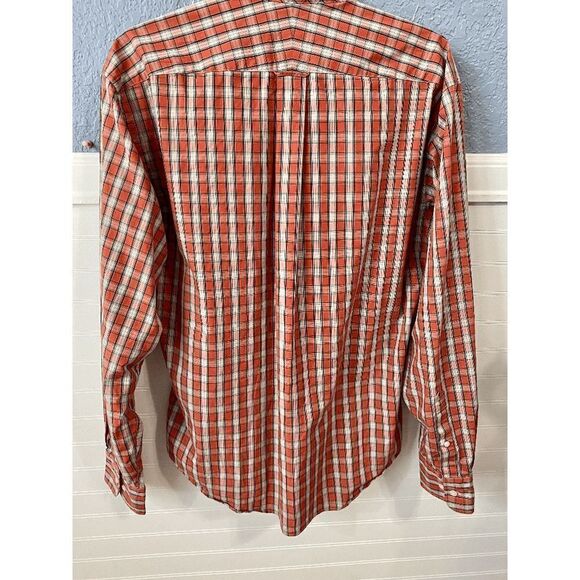Tommy Hilfiger Men's Plaid Button-Down Long Sleeve Shirt Black, Red and White - Picture 5 of 7